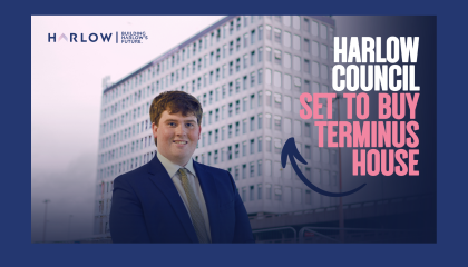 Image of Dan Swords with Terminus House in the background