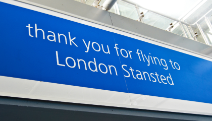 Sign at London Stansted Airport