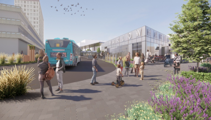 Artists impression of new bus station