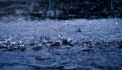 Image of rainwater from Pixabay